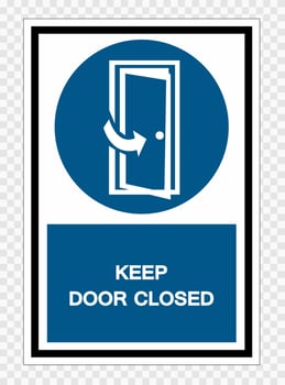 Keep Door Closed Symbol Sign Isolate on transparent Background,Vector Illustration vector