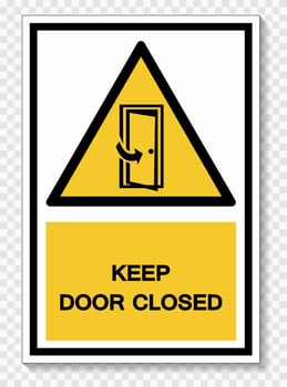 Keep Door Closed Symbol Sign Isolate On White Background,Vector Illustration EPS.10 vector