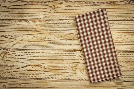 Kitchen cloth on wood table photo
