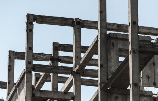 Concrete frame against the sky photo