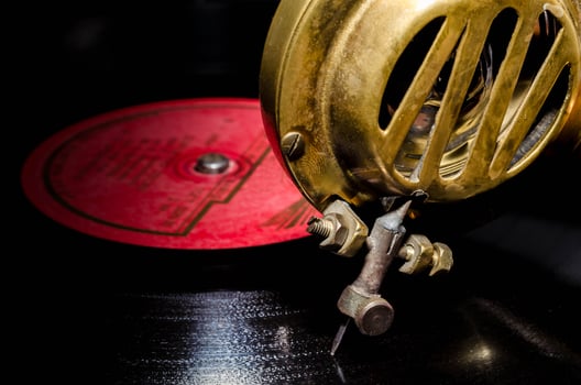 Needle on a record photo