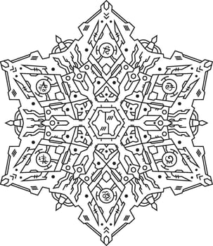 luxury islamic indian alien mandala design art vector