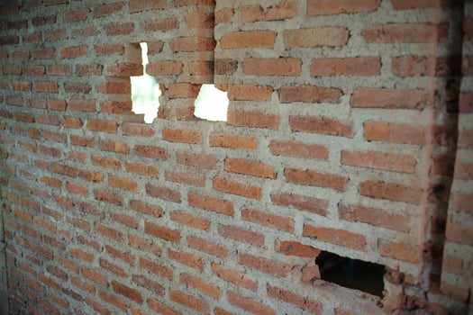 Texture and background of bricklayer and concrete wall photo