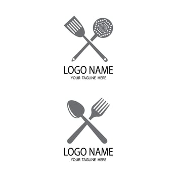 Kitchen icon cooking tools vector flat design