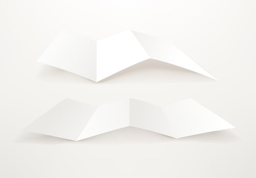 White paper brochure vector mockup