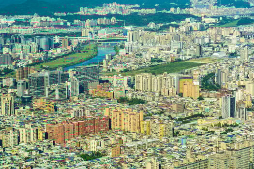 Cityscape of Taipei city in Taiwan photo