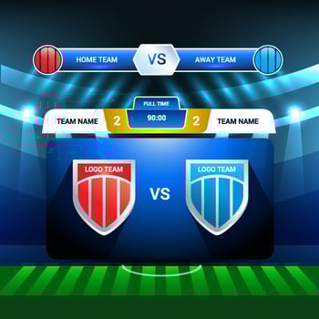 Football Scoreboard Template vector
