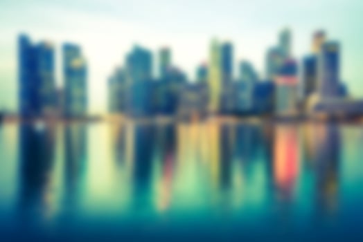 Abstract defocused Singapore city background photo