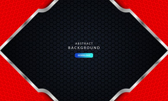 Red abstract modern corporate frame concept with silver effect vector