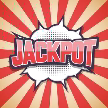 Jackpot. Comic Speech Bubble. Vector illustration