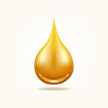 Oil drop organic. Yellow liquid droplet. vector