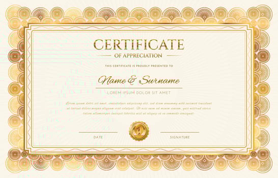Elegant Diploma Certificate Template vector