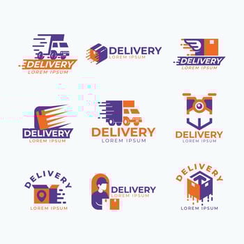 Set of Delivery Express Logo vector