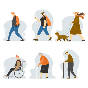 Set of General People Characters vector