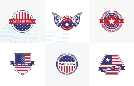 Made In United States Logo Template Design vector