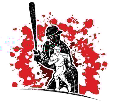Baseball Players Action vector
