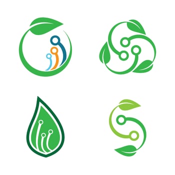 Eco tech logo design vector