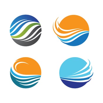 Sunset beach logo images vector