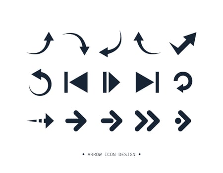 Arrow icon collection design. vector
