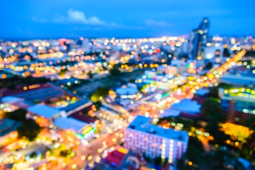Abstract defocuse view of Pattaya city, Thailand photo