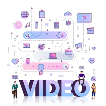 Business Word Video vector