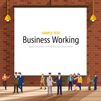 businessman working in office vector