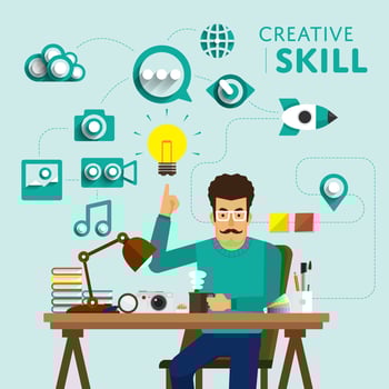 Creative skill job vector