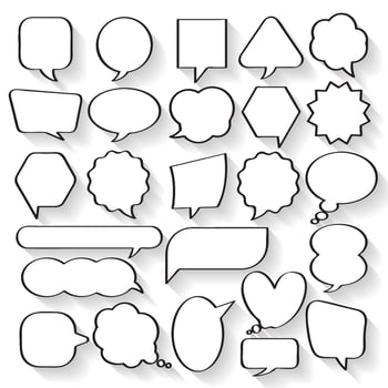 Vector set balloon nessage