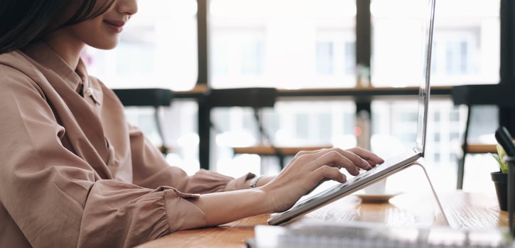 Woman using a tablet photo