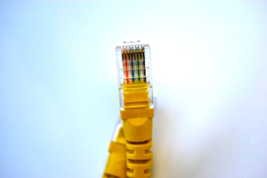 Ethernet internet cable close-up photo