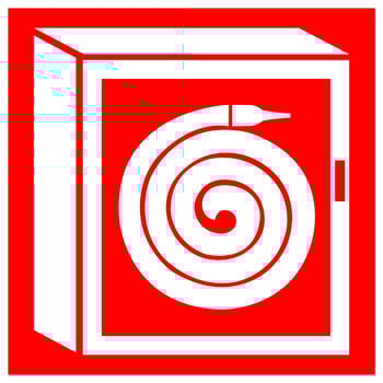 Fire Hose Reel Cabinet Symbol Sign Isolate On White Background,Vector Illustration EPS.10 vector