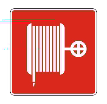 Fire Reel Hose Floor Sign on white background vector