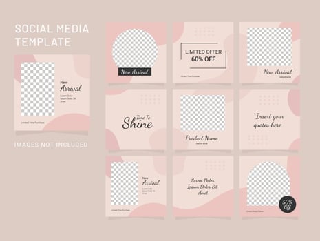 Puzzle Template Fashion Women Feed vector