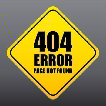 404 error page not found sign vector