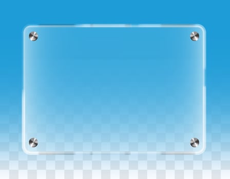 real  transparent shining wall acrylic board vector