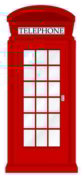 england telephone booth on a white background vector