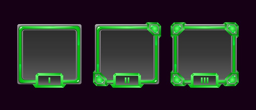 Set of jelly game ui border avatar frame with grade for gui asset elements vector