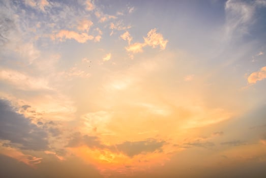 Clouds at sunset photo