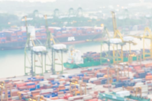 Abstract blur shipping crane cargo background photo