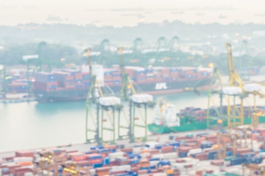 Abstract blur shipping crane cargo background photo