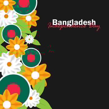Vector of Independence Day with Bangladesh Flags.