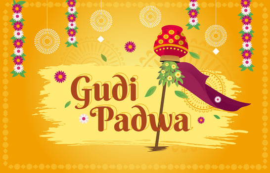 Gudi Padwa Festival Background vector