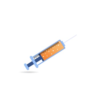 health injections and vaccine icon flat style and colorful design, vector illustration