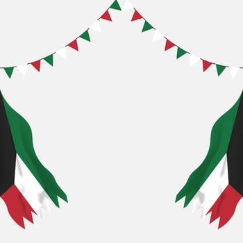 Celebration of Kuwait national day vector