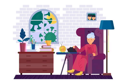 Stay at home campaign. Corona virus prevention vector