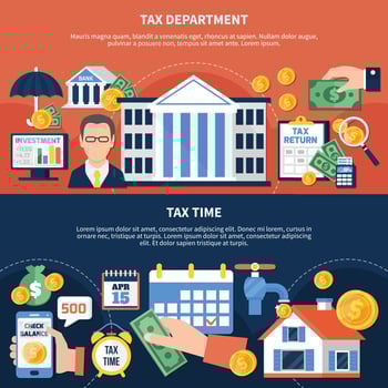 Tax Time Horizontal Banners vector