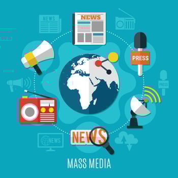 Mass Media Design Concept vector