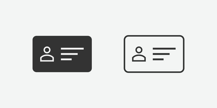 vector illustration of identification card icon