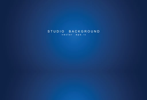 Empty blue studio room Backdrop. Light interior with copyspace for your creative project . Vector illustration EPS 10