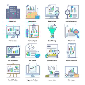 Statistical and Data Analysis vector